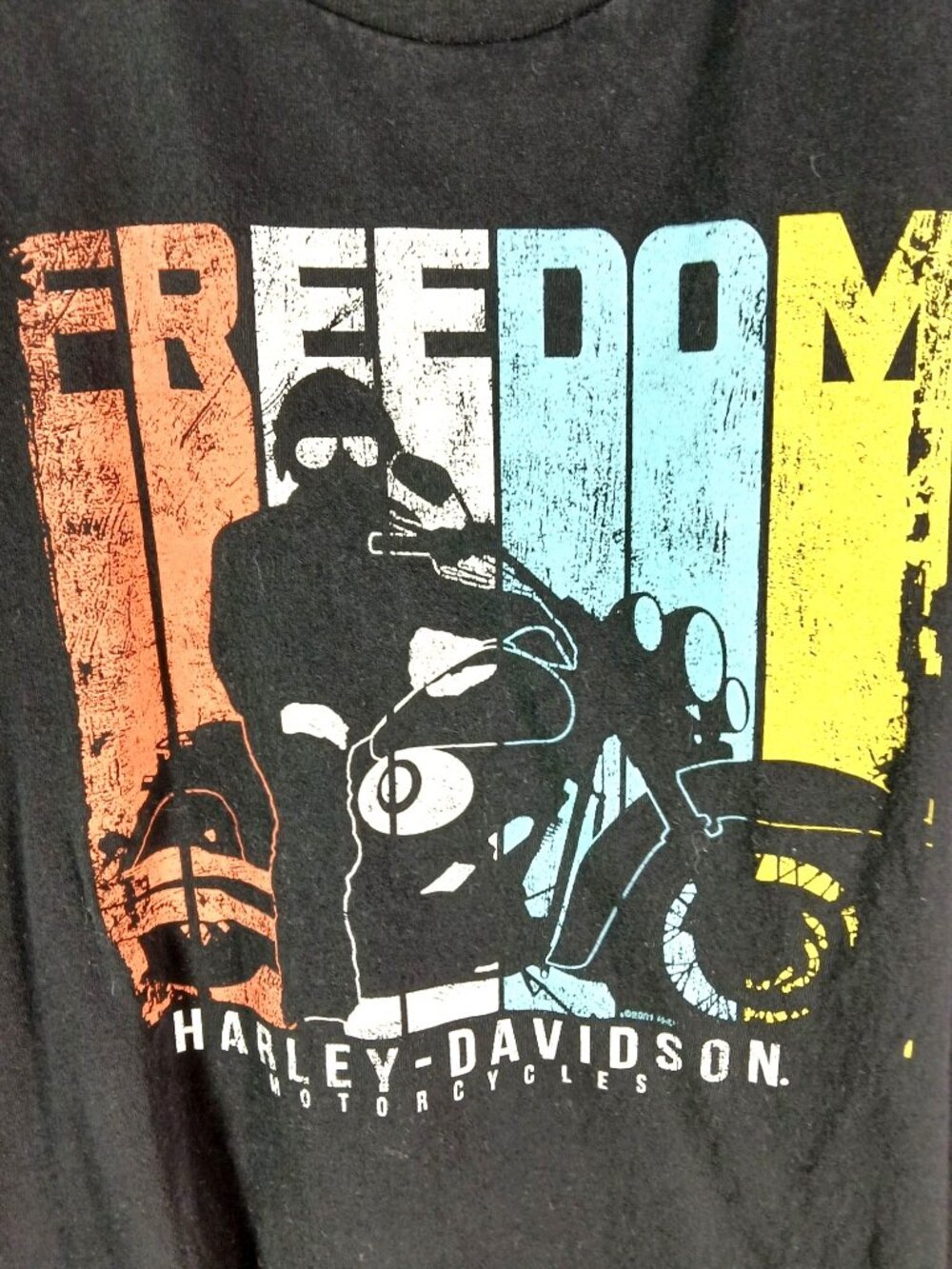 Harley Davidson Mens Freedom Graphic T Shirt Seattle Jet City Black 3XL Cotton - Picture 4 of 15